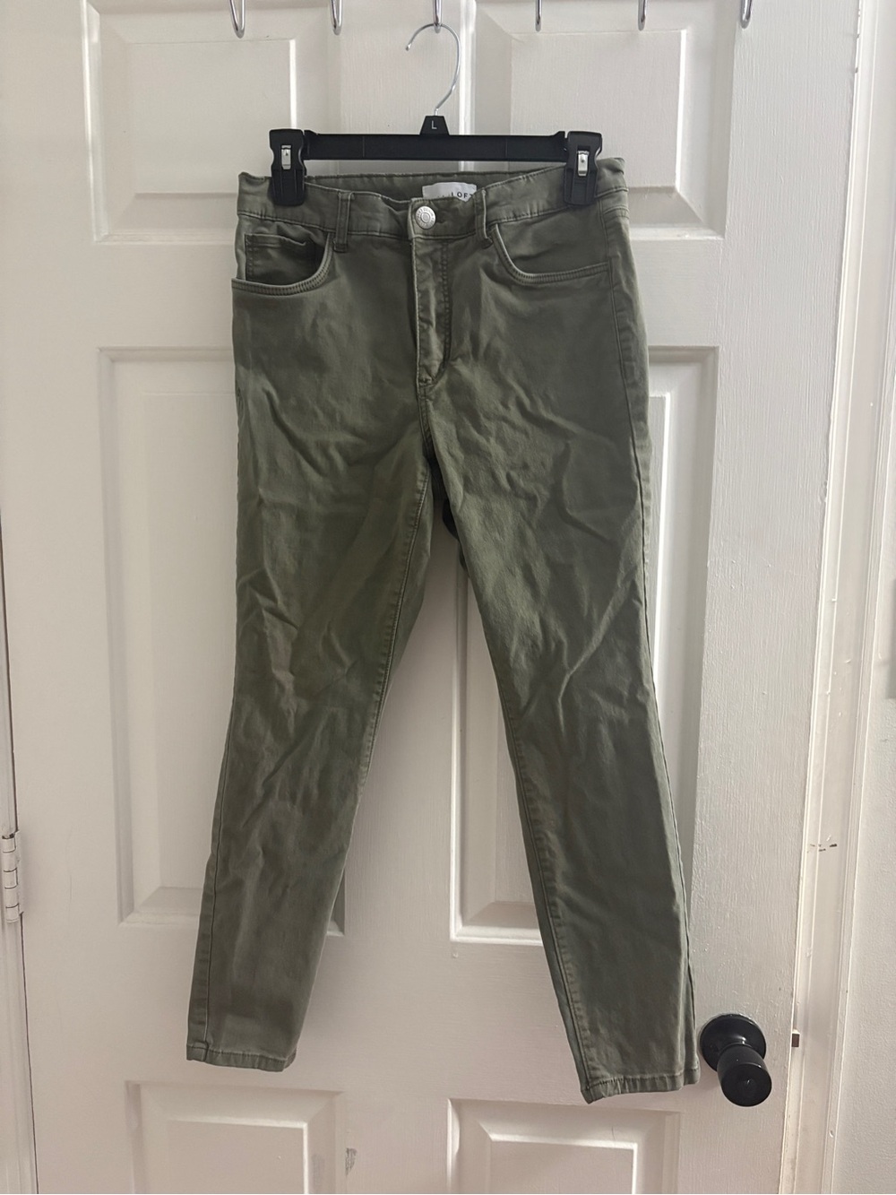 LOFT Straight Leg Jeans in Olive
